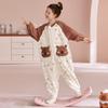 Thick Flannel Kids Pajamas One-Piece Sleepwear Boys Girls Winter Warm Home Suit Cartoon Print