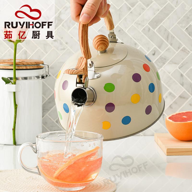 Stainless Steel Sound Kettle Tea Brewing Coffee  3L Kitchenware Whistle Pot