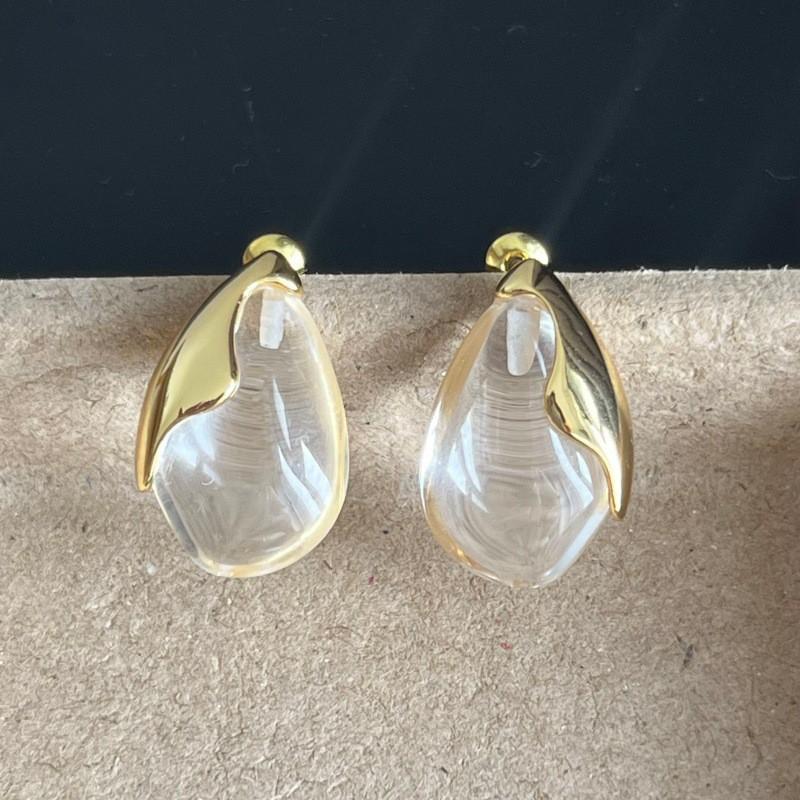 Elegantes Weißes Kristall Tropfenohrringe Halskette Set Minimalistischer Geometrischer Anhänger Schmuck Damen Tägliches Tragen