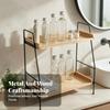 Two-Tier Tabletop Storage Rack Easy to Clean Two-Level Countertop Organizer