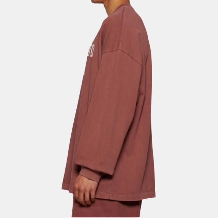 Fear of God Essentials Heavy Long-Sleeve Tee Crimson Men Tops Red 125BT242016F