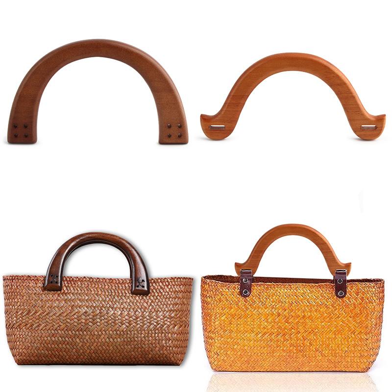 Leichter Bogen-Taschenhenkel aus Naturholz 1 Stück Ersatzzubehör für handgefertigte Häkel-Stricktaschen Geldbörsenherstellung Bastelbedarf