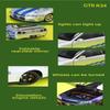 1:24 Simulation Scale GTR R34 Skyline Supercar Alloy Model Die-cast Metal Vehicle with Sound and Light Pull Back Function Toy Boy Birthday Gift