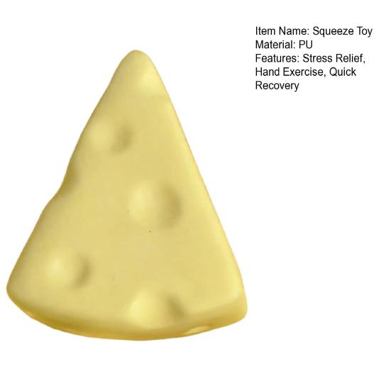 Cheese Bread Squeeze Toy Soft Stress Relief Toy for Adults Quick Shape Recovery Fidget Ball Fun Party Game And Daily Entertainment