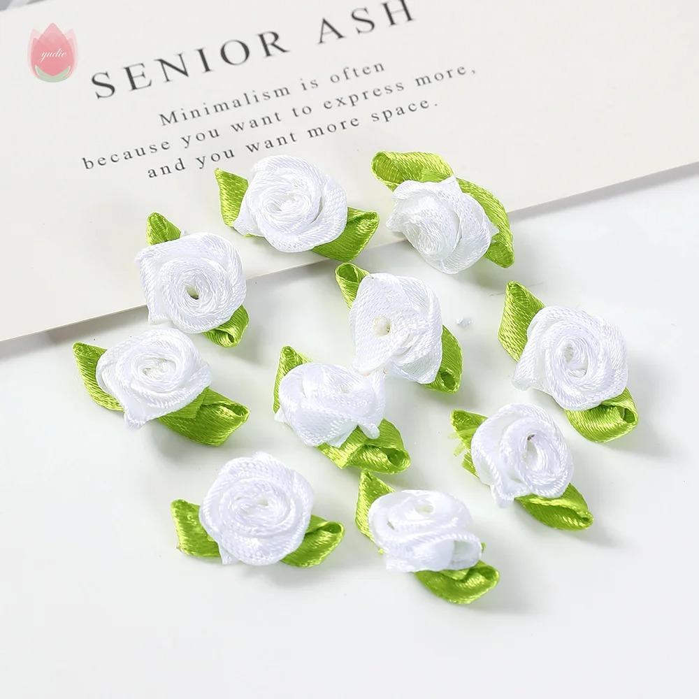 

50 шт./Лот 2 см Шелковый бантик Мини-розетка для дома, свадьбы, вечеринки, лента, украшение для торта, галстук-бабочка, скрапбукинг, товары для DIY-поделок 50PCS