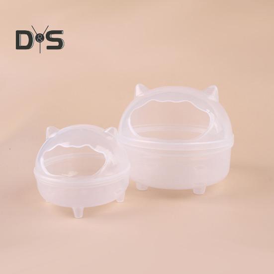 Hamster Bathroom Transparent Hamster Bathtub Hamster Sand Bath Container Small Animals Sandbox Dust Bathtub Hamster Bed for Cage Accessories