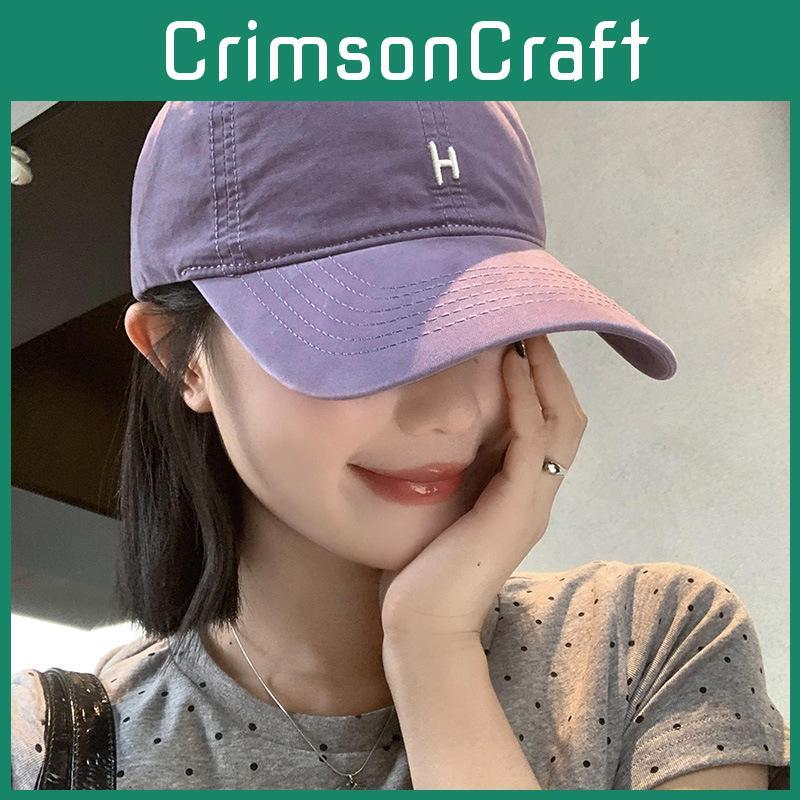 Purple Baseball Stylish Cap Women With Adjustable Fit Casual Design Embroidery