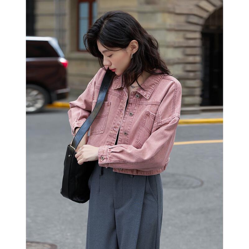 Куртка джинсовая Demana Dopamine Aesthetic Cloud-Feel Cotton с лацканами L