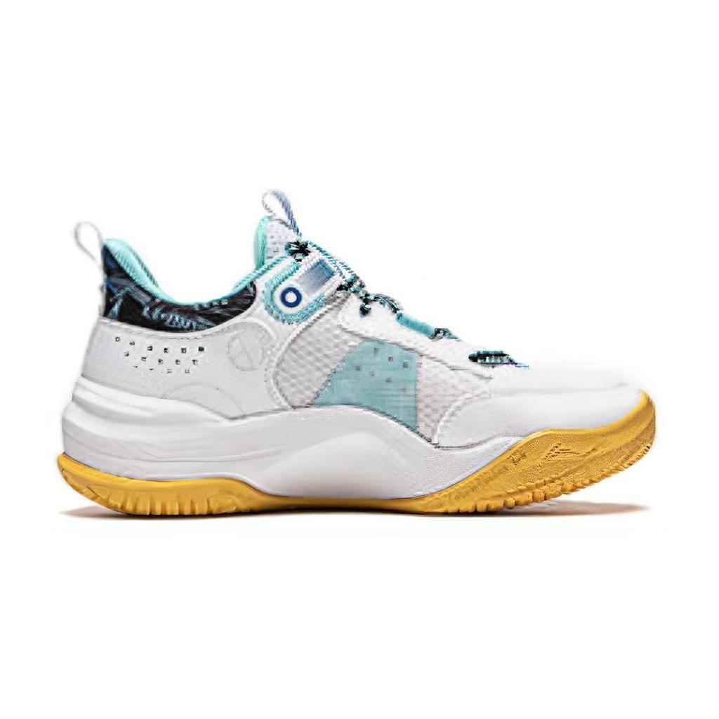 Li Ning Comfortable Versatile Non-Slip Durable Low-Top Basketball Shoes Kids sneaker White Blue YKBU048-9
