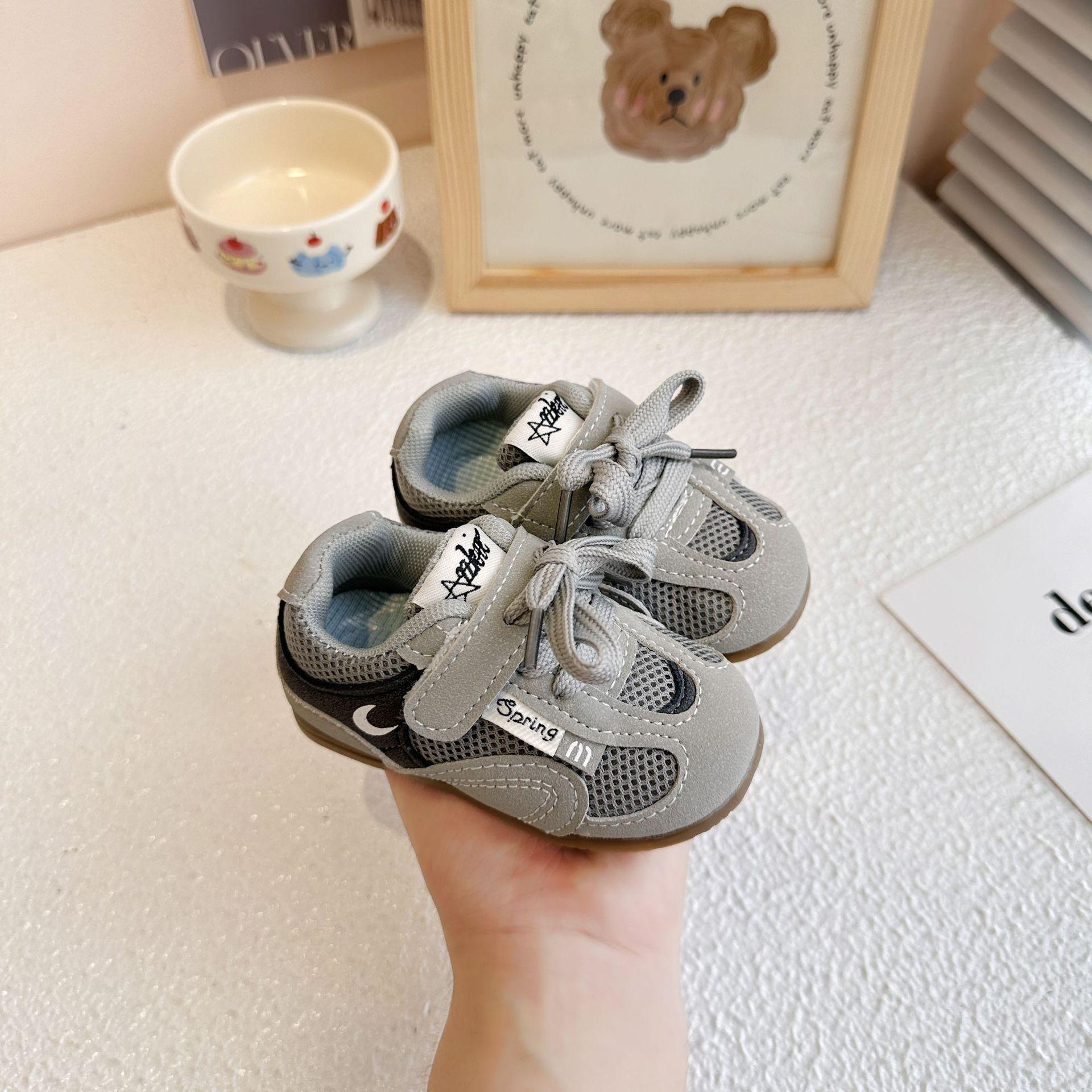 

2025 Autumn Kids Lightweight Korean Style Mesh Trainers - Forrest Gump Edition 16-20 size, 5 pairs серый