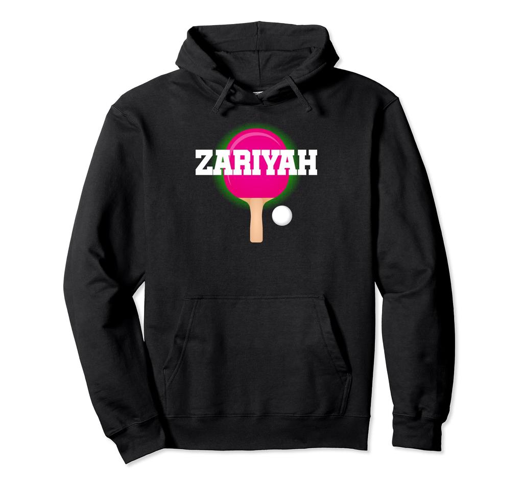 Zariyah Name Girl Table Tennis Ping Pong Game Racket Sports Hoodie