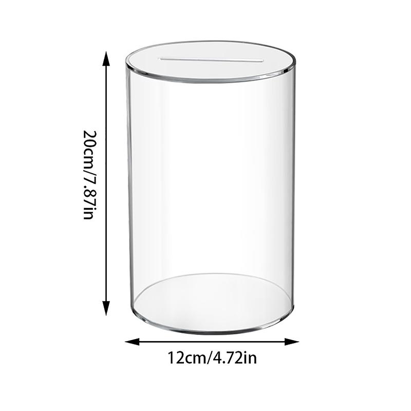

Большая банка для взрослых и детей, прозрачная акриловая копилка, банка для монет и купюр, банка для сбережений, неоткрываемая банка для мелочи M