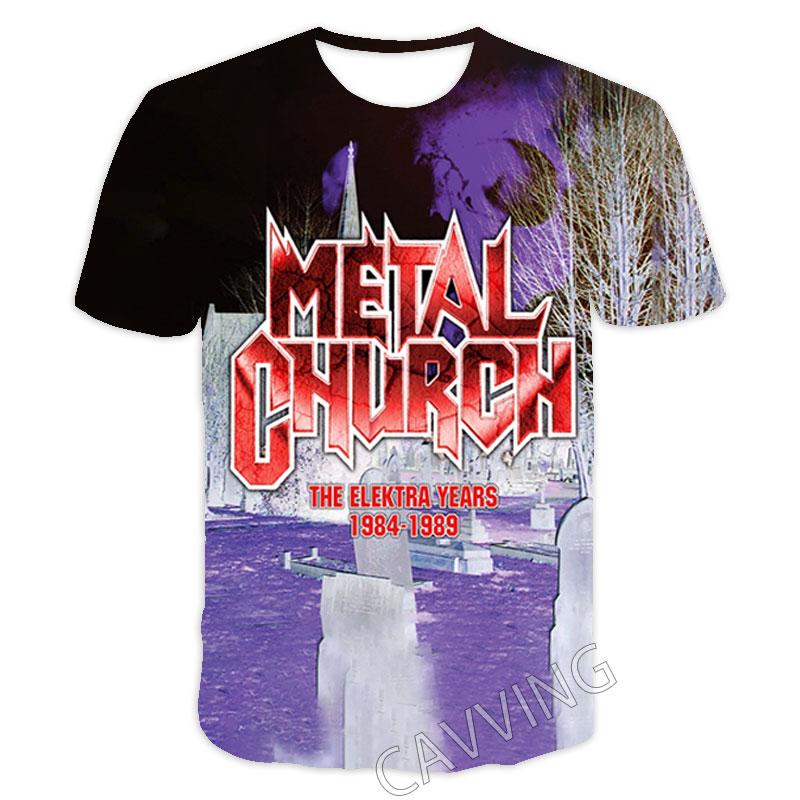 New Fashion Women/Men's 3D Print  Metal Church Rock   Casual T-shirts  Hip Hop Tshirts Harajuku Styles Tops Clothing