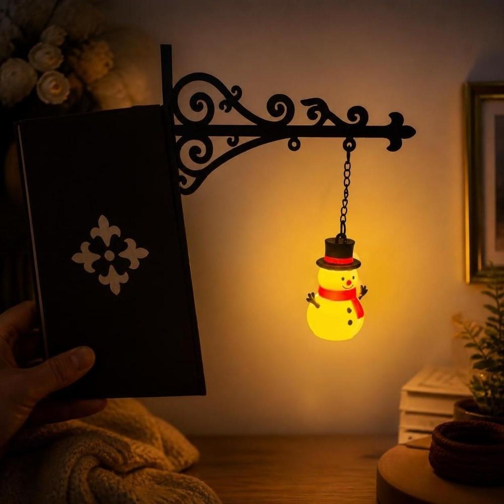 Iron Art Christmas Bookmark Light Retro LED Library Lantern  Reading Space