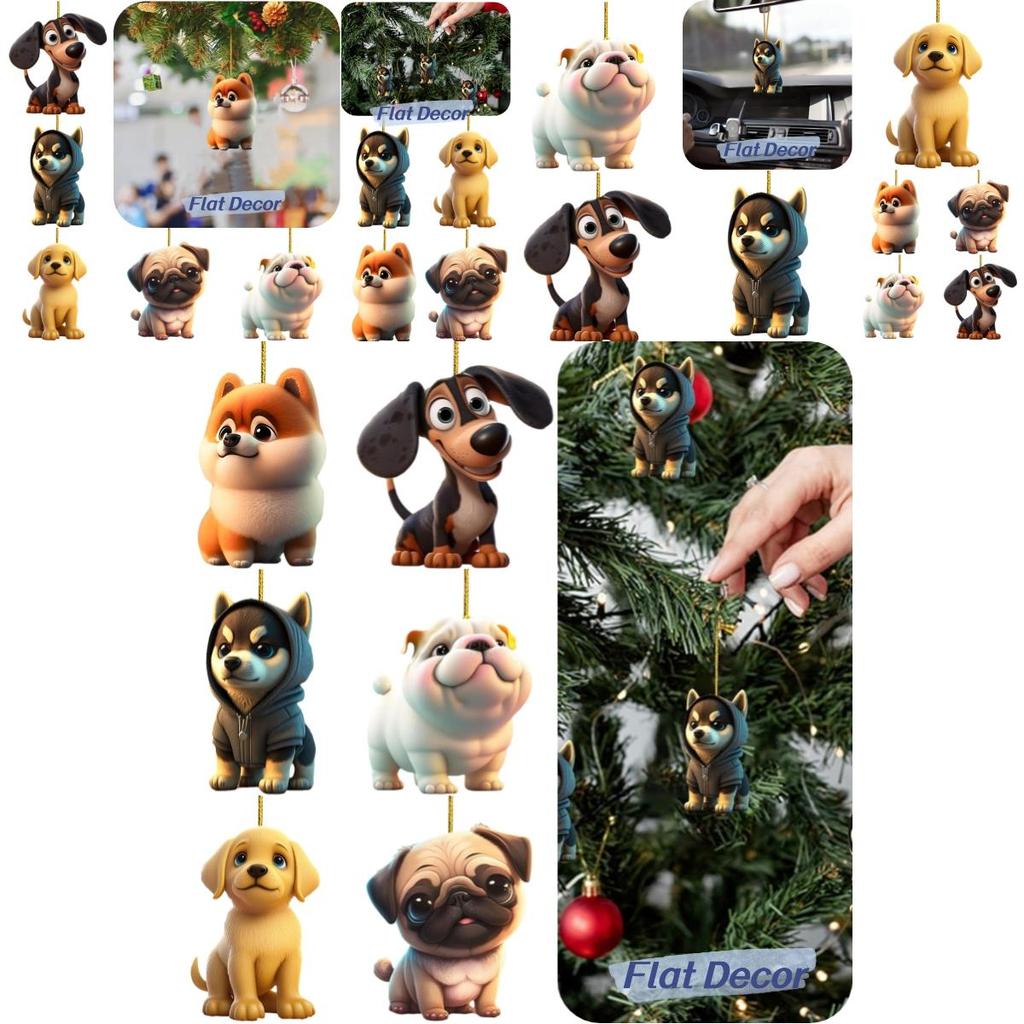 Cute Cartoon Haba Dog Car Hanging Decoration Christmas Tree Ornament Birthday Gift