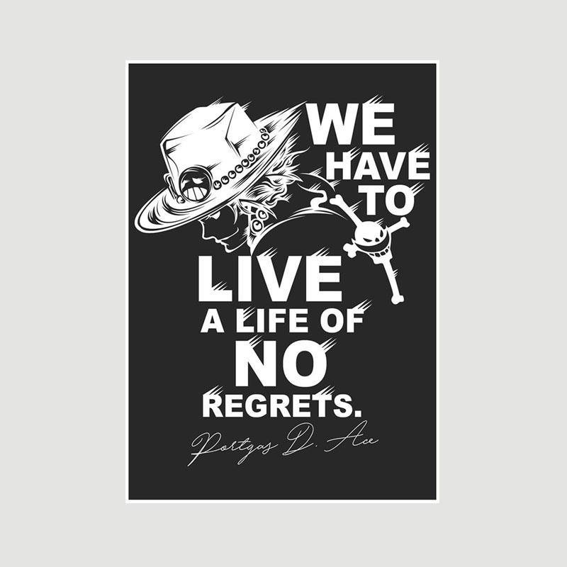 Vintage Inspirational Quote Poster Anime Finger Luffy Deku Posters White Paper Text Art Pictures Home Decor Bar Decoration Painting Interior Mural