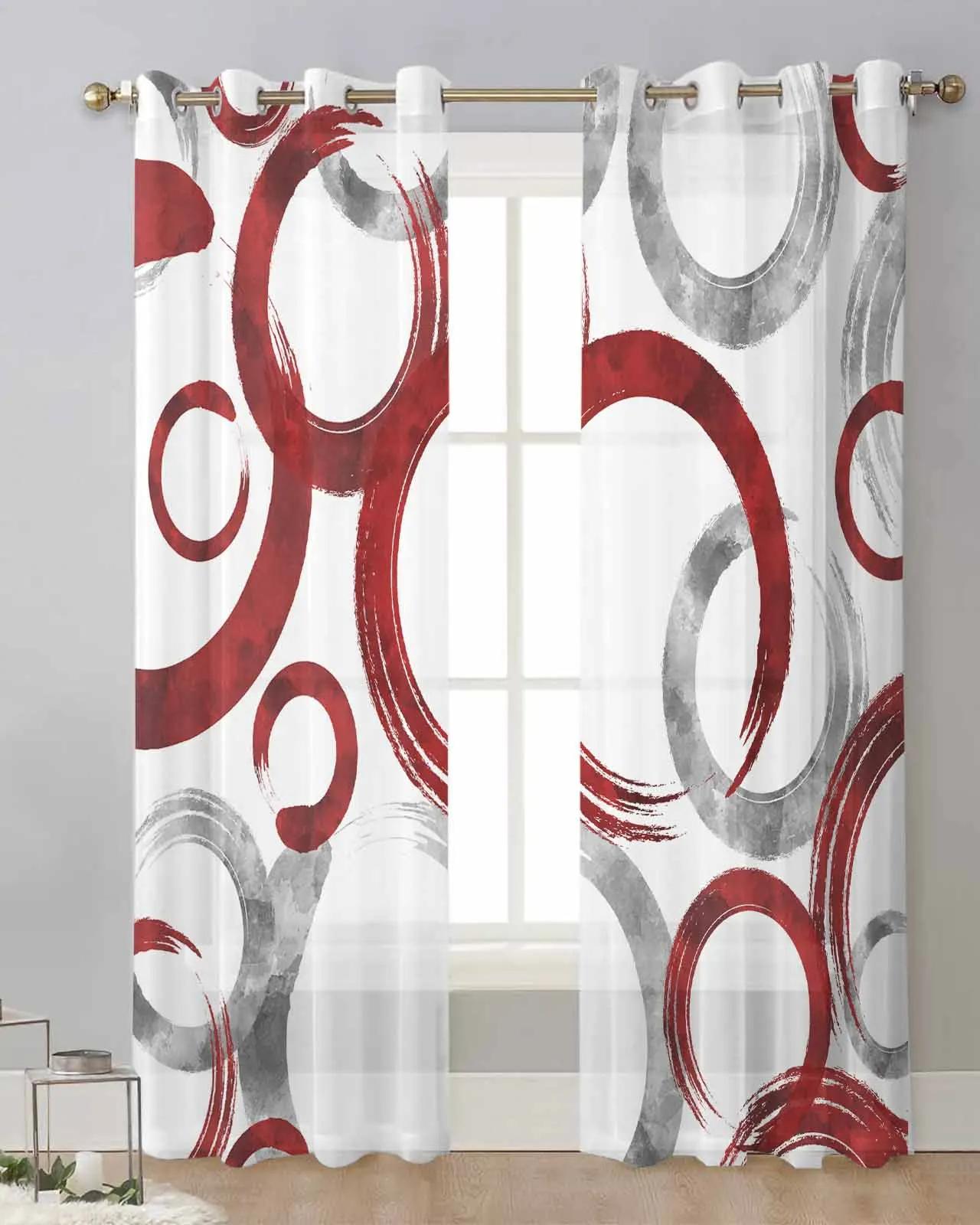 

Шалфейно-зеленый Геометрическая текстура Современные тюлевые шторы Гостиная Кухня Прозрачные оконные шторы Вуаль Шторы с люверсами W65X60H(cm)X2Pcs&Hook