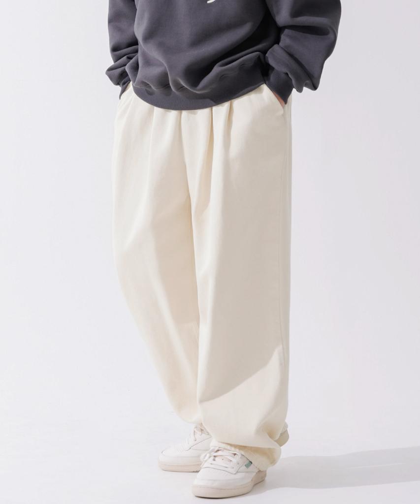 TWN Vanter Washed Cotton Pants Cream Hslp3564