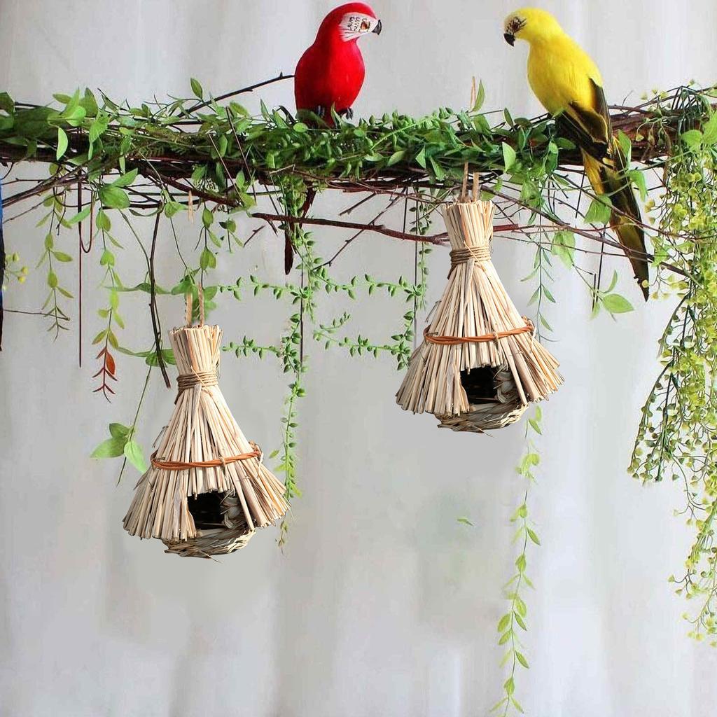 House Outdoor Hanging Bird House Straw Bird House Natural Bird House