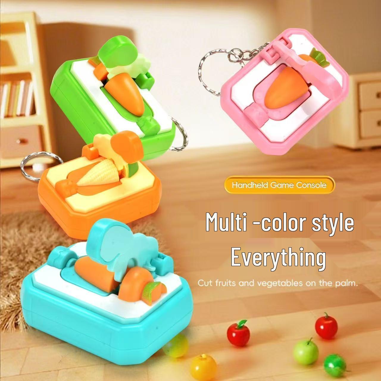 Xiaohongshu Stress Relief Radish Cutting Keychain Pendant and Corn Toy