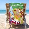 1pc In the Night Garden2 Beach Towel with Custom Name, Beach/Swimming/Bath/Picnic/Camping Towel, Suitable for Seaside Beaches