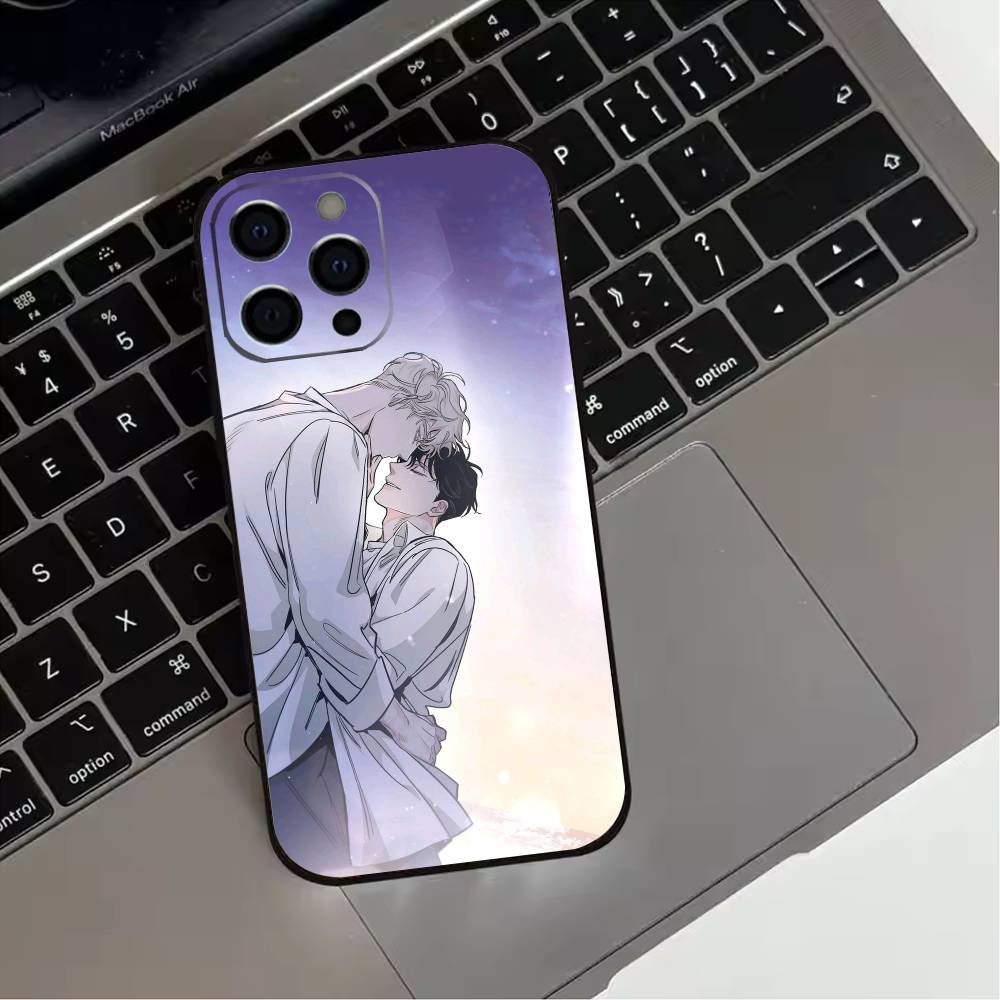 BL Manhwa R-roses And Champagne  Phone Case For iPhone 17,16,15,14,13,12,11 Plus,Pro Max,XS,Soft Silicone Black Cover