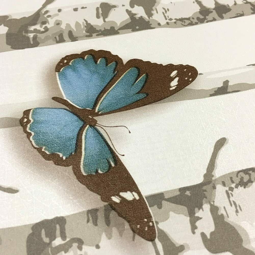 HaoHome Butterfly DIY Self Adhesive Wallpaper Peel And Stick Contact Paper for Bedroom Shelf Drawer Decor