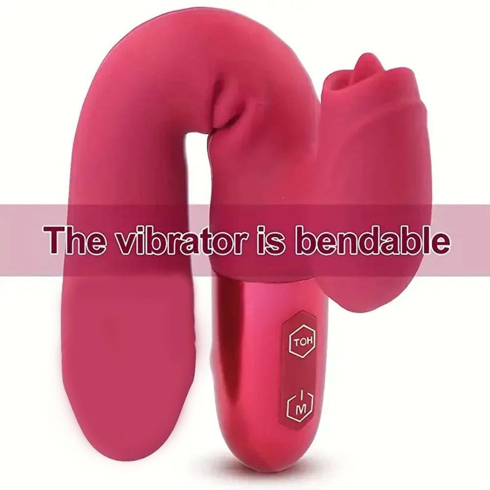 Powerful Vibrator for Women with Tongue Licking Clitoris Stimulator Female Masturbation G Spot Dildo Adults Goods Sex Toys 18+