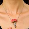 Alloy Hand-Held Flower Necklace Brooch Versatile Suit Pin Accessories For Daily Wear Parties Gifting