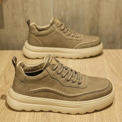 Neue Herbst verschleißfeste dicke Sohle Schuhe High-End Retro Britisch lässige Lederschuhe