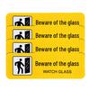 AnYi Safety Warning Floor Decal (4-Pack)