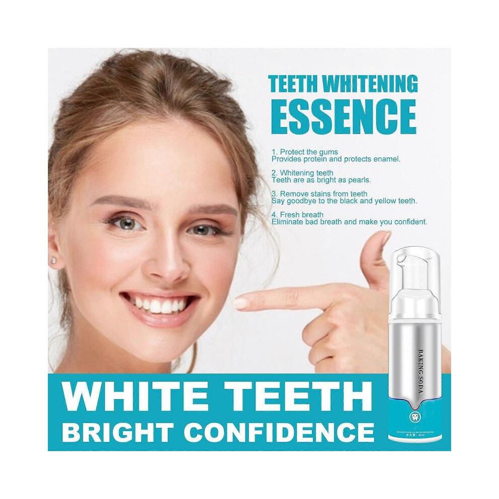 2pcs Baking Soda Teeth Whitening Mousse Brightify Deep Cleaning Foam FreshToothpaste