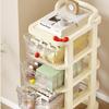 Transparent Drawer Storage Rack Trolley Style Household Storage Cabinet Trolley Storage Shelf  Home