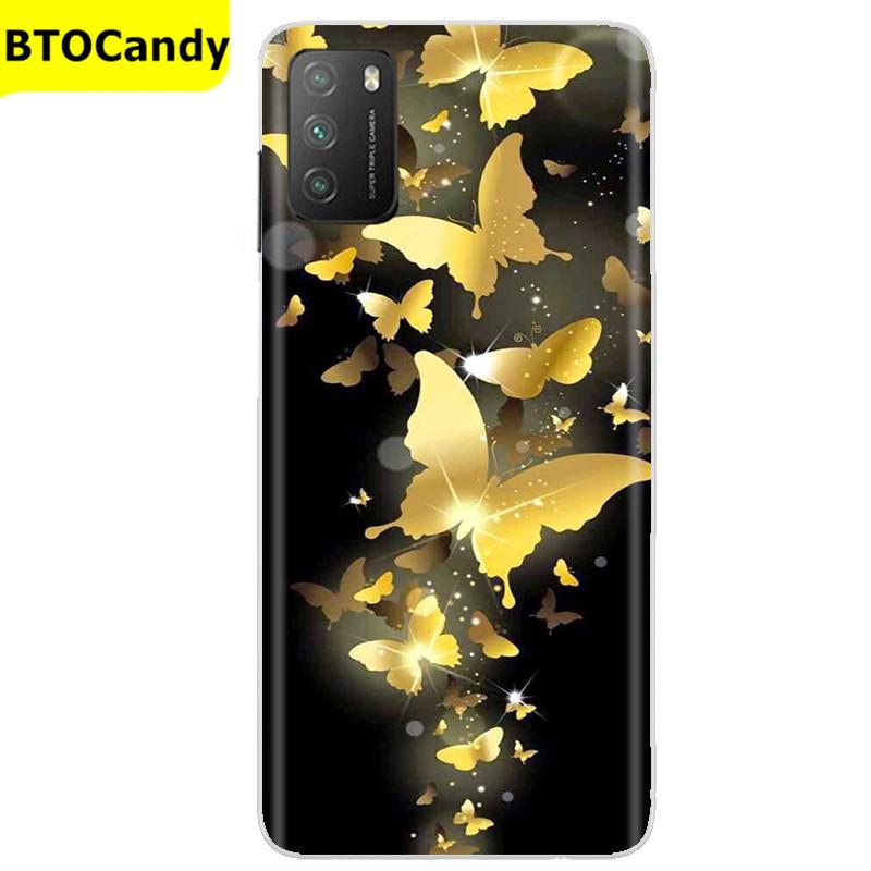 Für POCO M3 Hülle, Weiche Silikon-Rückseite, Telefonhülle für Xiaomi Poco M3 Pro 5G, Rückseitige Abdeckung, Weiche TPU Coque für POCO M 3 M3 Silikonhülle