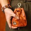 Leather Vintage Coin Purse Mini Storage Bag, Classic Style Compact And Portable, Anti-Loss And Anti-Theft,Multifunctional Key Holder