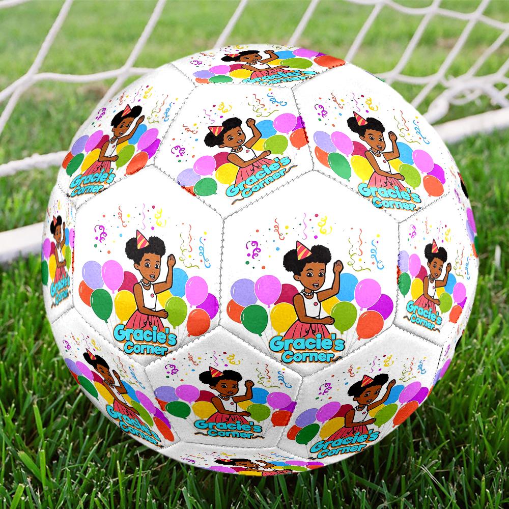 Gracie's Corner Theme Size 5 Soccer Ball, Suitable for Both Indoor and Outdoor Matches, a Gift Suitable for Everyone.