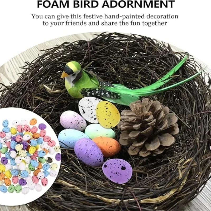 50-500PCS Easter Mini Colored Eggs Realistic Speckled Dove Eggs Desktop Ornaments Landscape Arrangement Wreath DIY Accessories