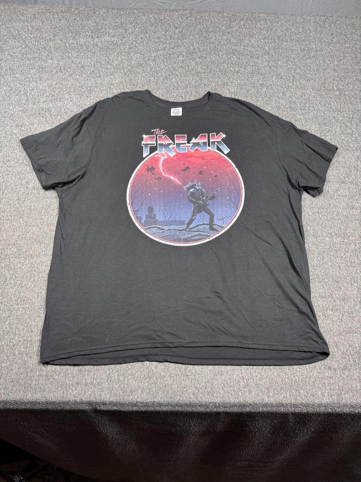 The Freak Shirt Mens 2XL Black Graphic Band Metal Tee Delta Rock Music 3XL