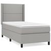 3131321 vidaXL Lit à sommier tapissier avec matelas Gris clair 90x200 cm Tissu