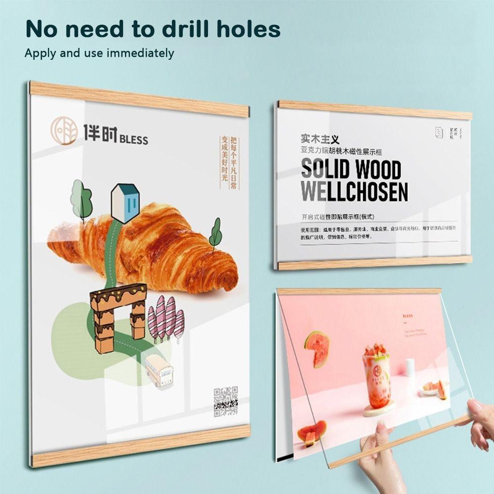 Durable Acrylic Display Frame Magnetic A3/A4/A5 Business License Frame Transparent Wall Mounted HIgh Quality Certificate Frame