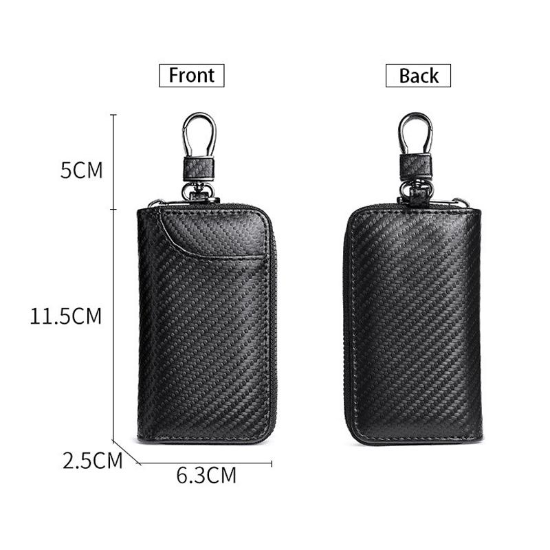 ORWI7 Carbon Fiber Car Key Case Wallet Holder Multifunction Storage Accessory For BMW F30 F20 F10 F18 F01 X3 X4 F06 F02 M3 M5 Sticker