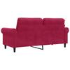 Vidaxl 2-Seater Sofa, Wine Red, 140 Cm, Upholstered In Velvet
