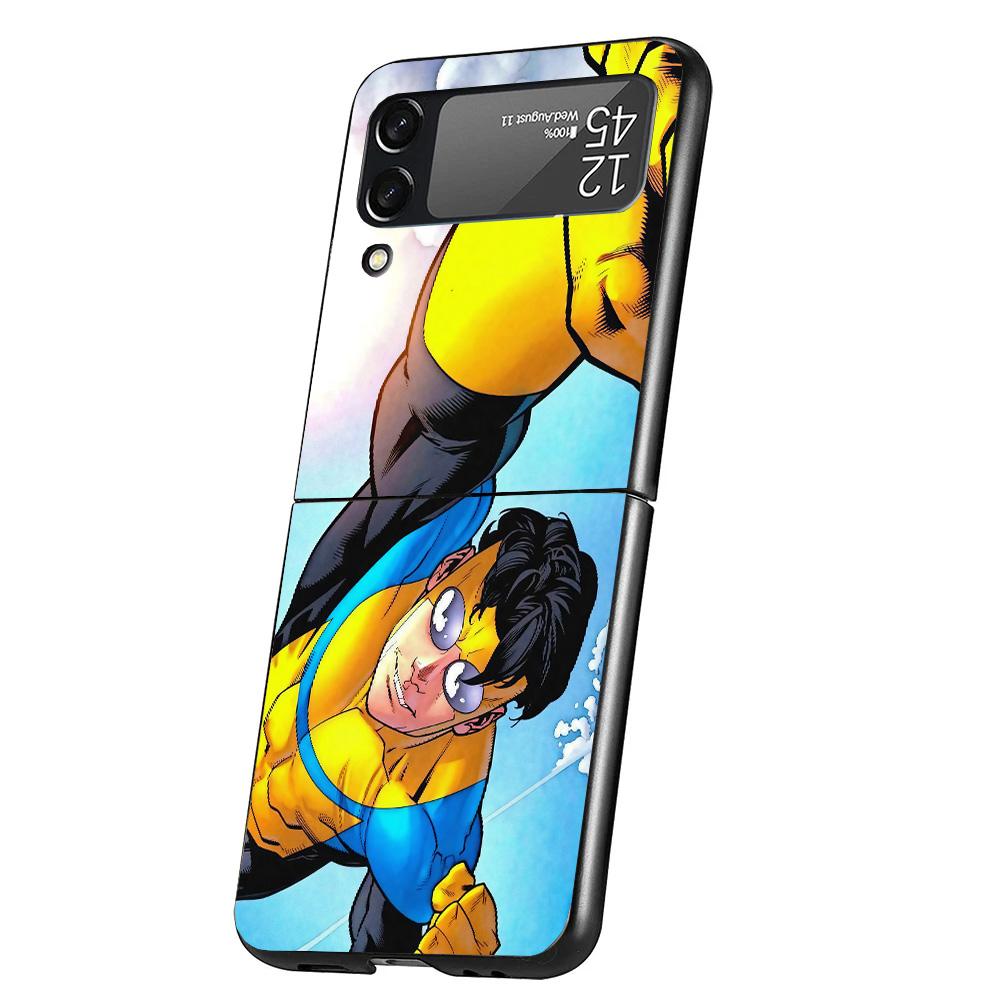 Cool I-Invincible Cover Phone Case For Samsung Galaxy Z Flip 7 6 5 4 3 5G Flip7 Flip6 Flip5 Flip4 Flip3 Black Fundas Shell