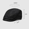 Leather Retro Painter Hat Autumn Winter Ear Protection Beret Middle-Aged Men's Peaked Cap Warm Progressive Cap