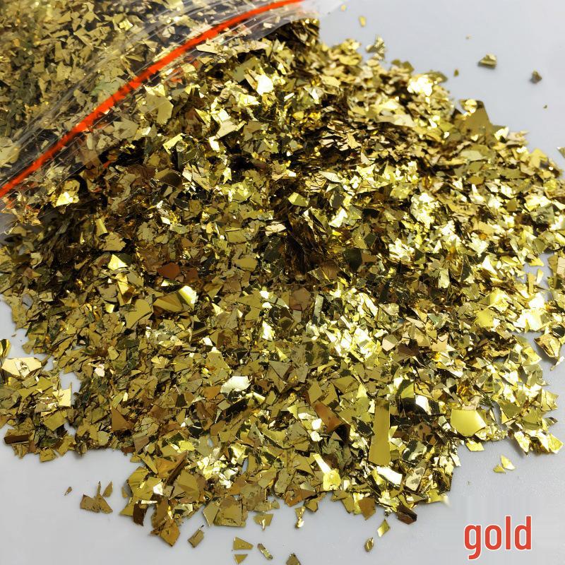 DIY Irregular Nail Shell Paper Fragments – 10g Bag for Slime, Epoxy Resin, Crafting.