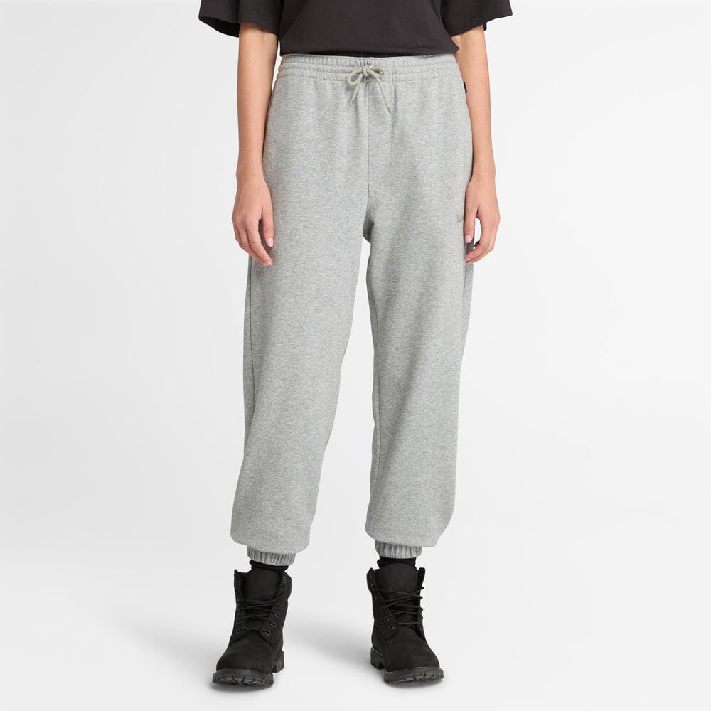 Timberland Logo Loopback Sweatpants, Unisex, Medium Grey Heather, Size M (TB0A6CZG0521)