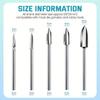 5Pcs Wood Carving Engraving Drill Accessories Drill Bits Wooden Crafts Grinding Woodworking Tools with 1/8 Shank Rotating Tools