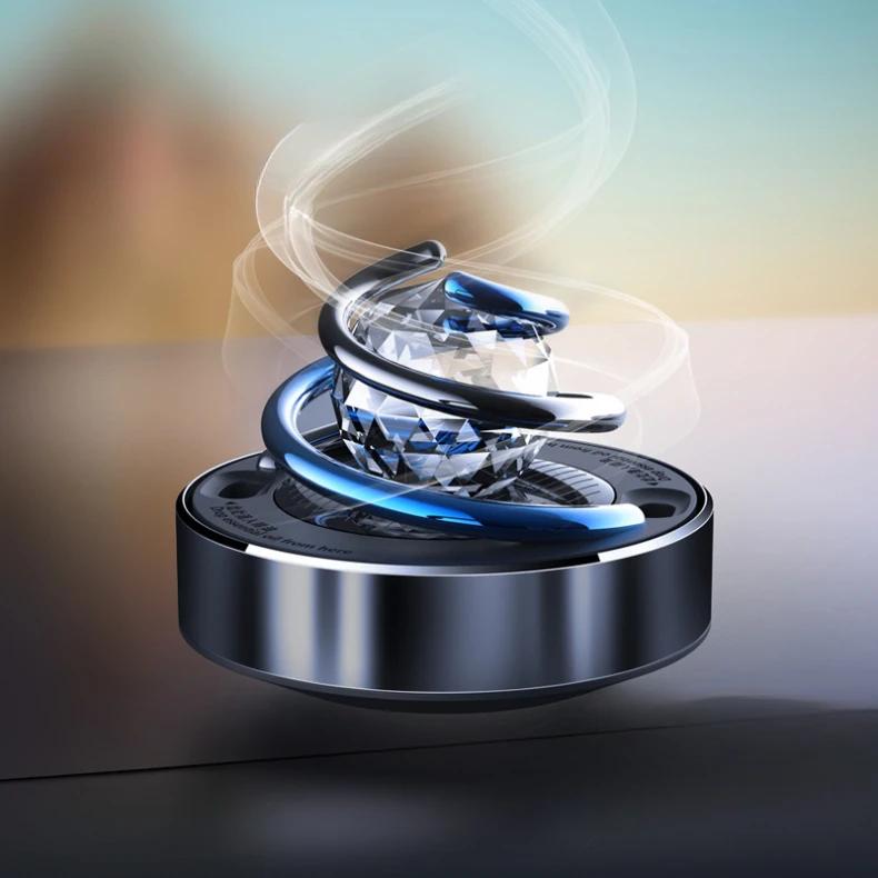 Car Air Freshener Creative Solar Rotation Perfume Diffuser Small Lasting Fragrance Air Purifier Car Interior Accessories