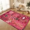 Decorative Artwork Theme Crystal Velvet Floor Rug Personalized Custom Name Text Warm Carpet Home Decoration