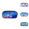 Stitch Pencil Case With Dual Zipper Polyester Storage For Kids And Students